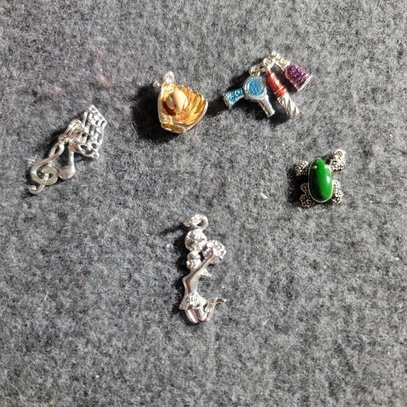 Random Sterling Silver Charms .925 Stamp - Picture 1 of 8